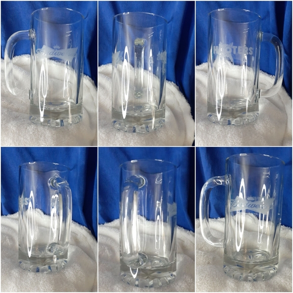 Hooters Glass Cleared Etched Logo with Budweiser Hooters Logo 12.50 🇨🇦shipping - Picture 3 of 16